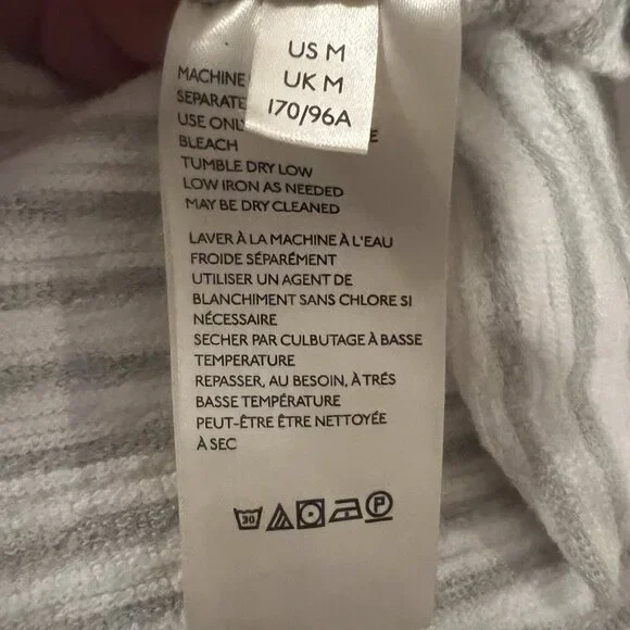 FREE PEOPLE We The Free Top Cropped Size Medium Sabrina Striped Terry Casual - Picture 10 of 10